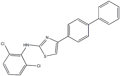 4-[1,1'-biphenyl]-4-yl-N-(2,6-dichlorophenyl)-1,3-thiazol-2-amine Struktur