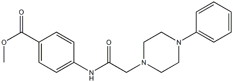 methyl 4-{[(4-phenyl-1-piperazinyl)acetyl]amino}benzoate Struktur