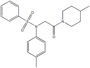 N-(4-methylphenyl)-N-[2-(4-methylpiperidin-1-yl)-2-oxoethyl]benzenesulfonamide Struktur