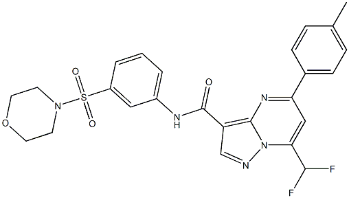 7-(difluoromethyl)-5-(4-methylphenyl)-N-[3-(4-morpholinylsulfonyl)phenyl]pyrazolo[1,5-a]pyrimidine-3-carboxamide Struktur