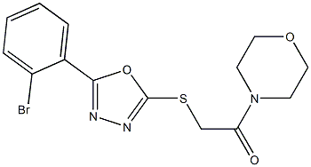 5-(2-bromophenyl)-1,3,4-oxadiazol-2-yl 2-(4-morpholinyl)-2-oxoethyl sulfide Struktur