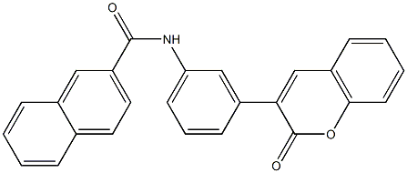 N-[3-(2-oxo-2H-chromen-3-yl)phenyl]-2-naphthamide Struktur