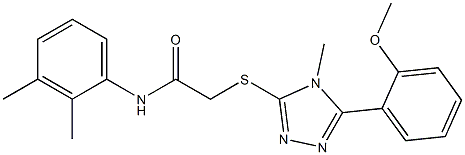 N-(2,3-dimethylphenyl)-2-({4-methyl-5-[2-(methyloxy)phenyl]-4H-1,2,4-triazol-3-yl}sulfanyl)acetamide Struktur