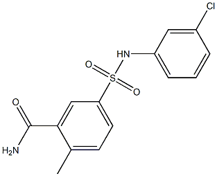 5-[(3-chloroanilino)sulfonyl]-2-methylbenzamide Struktur