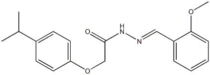 2-(4-isopropylphenoxy)-N'-(2-methoxybenzylidene)acetohydrazide Struktur