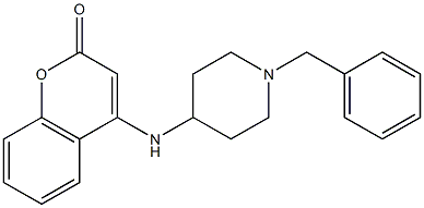 4-[(1-benzyl-4-piperidinyl)amino]-2H-chromen-2-one Struktur