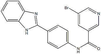 N-[4-(1H-benzimidazol-2-yl)phenyl]-5-bromonicotinamide Struktur