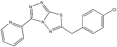 6-(4-chlorobenzyl)-3-(2-pyridinyl)[1,2,4]triazolo[3,4-b][1,3,4]thiadiazole Struktur