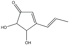 4,5-dihydroxy-3-(1-propenyl)-2-cyclopenten-1-one Struktur