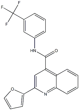 2-(2-furyl)-N-[3-(trifluoromethyl)phenyl]-4-quinolinecarboxamide Struktur