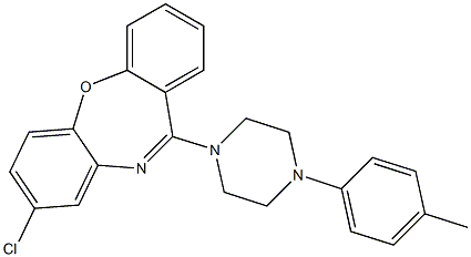 8-chloro-11-[4-(4-methylphenyl)-1-piperazinyl]dibenzo[b,f][1,4]oxazepine Struktur