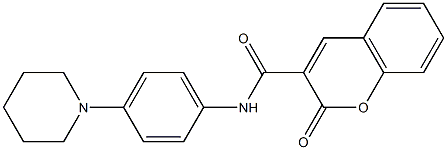 2-oxo-N-[4-(1-piperidinyl)phenyl]-2H-chromene-3-carboxamide Struktur