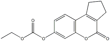 ethyl 4-oxo-1,2,3,4-tetrahydrocyclopenta[c]chromen-7-yl carbonate Struktur