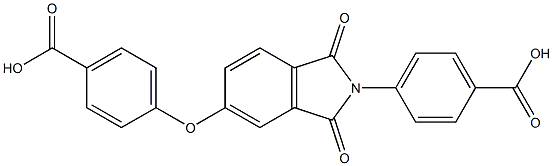 4-[5-(4-carboxyphenoxy)-1,3-dioxo-1,3-dihydro-2H-isoindol-2-yl]benzoic acid Struktur