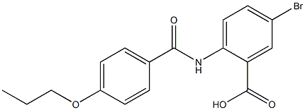 5-bromo-2-[(4-propoxybenzoyl)amino]benzoic acid Struktur