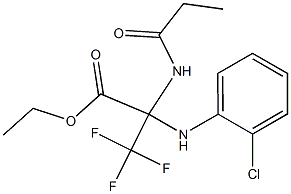 ethyl 2-(2-chloroanilino)-3,3,3-trifluoro-2-(propionylamino)propanoate Struktur