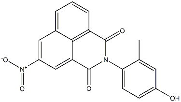 2-(4-hydroxy-2-methylphenyl)-5-nitro-1H-benzo[de]isoquinoline-1,3(2H)-dione Struktur