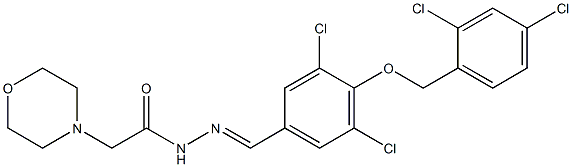 N'-{3,5-dichloro-4-[(2,4-dichlorobenzyl)oxy]benzylidene}-2-(4-morpholinyl)acetohydrazide Struktur