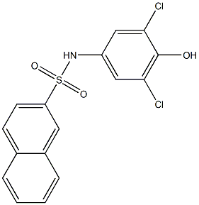 N-(3,5-dichloro-4-hydroxyphenyl)-2-naphthalenesulfonamide Struktur