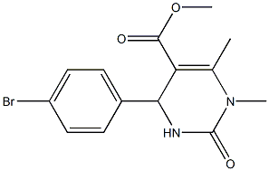 methyl 4-(4-bromophenyl)-1,6-dimethyl-2-oxo-1,2,3,4-tetrahydro-5-pyrimidinecarboxylate Struktur