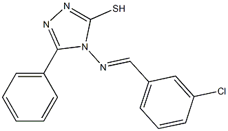 4-[(3-chlorobenzylidene)amino]-5-phenyl-4H-1,2,4-triazol-3-yl hydrosulfide Struktur