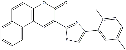 2-[4-(2,5-dimethylphenyl)-1,3-thiazol-2-yl]-3H-benzo[f]chromen-3-one Struktur