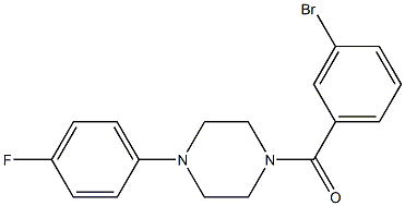 1-(3-bromobenzoyl)-4-(4-fluorophenyl)piperazine Struktur