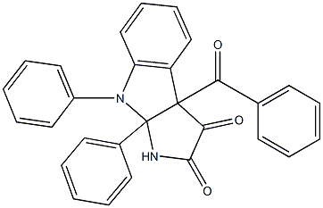 3a-benzoyl-8,8a-diphenyl-1,3a,8,8a-tetrahydropyrrolo[2,3-b]indole-2,3-dione Struktur