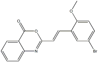 2-[2-(5-bromo-2-methoxyphenyl)vinyl]-4H-3,1-benzoxazin-4-one Struktur