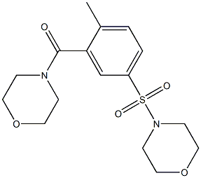 4-{[4-methyl-3-(4-morpholinylcarbonyl)phenyl]sulfonyl}morpholine Struktur