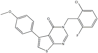 3-(2-chloro-6-fluorobenzyl)-5-(4-methoxyphenyl)thieno[2,3-d]pyrimidin-4(3H)-one Struktur