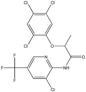 N-[3-chloro-5-(trifluoromethyl)-2-pyridinyl]-2-(2,4,5-trichlorophenoxy)propanamide Struktur