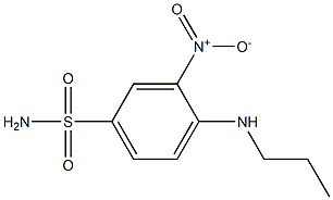 3-nitro-4-(propylamino)benzenesulfonamide Struktur