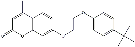 7-[2-(4-tert-butylphenoxy)ethoxy]-4-methyl-2H-chromen-2-one Struktur