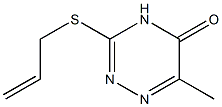 3-(allylsulfanyl)-6-methyl-1,2,4-triazin-5(4H)-one Struktur