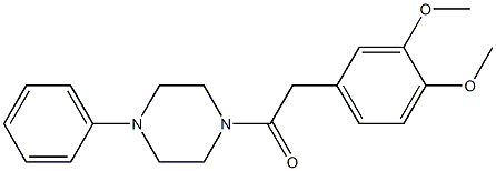 1-[(3,4-dimethoxyphenyl)acetyl]-4-phenylpiperazine Struktur