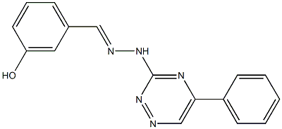 3-hydroxybenzaldehyde (5-phenyl-1,2,4-triazin-3-yl)hydrazone Struktur