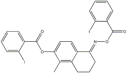 5-{[(2-iodobenzoyl)oxy]imino}-1-methyl-5,6,7,8-tetrahydro-2-naphthalenyl 2-iodobenzoate Struktur