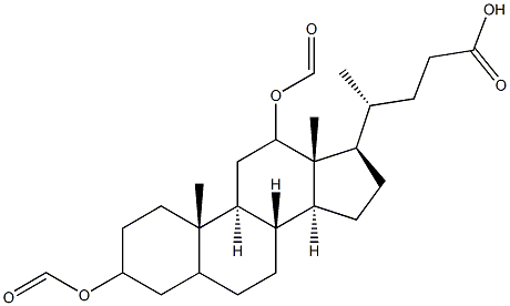 3,12-bis(formyloxy)cholan-24-oic acid Struktur