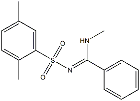 2,5-dimethyl-N-[(methylamino)(phenyl)methylene]benzenesulfonamide Struktur