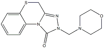 2-(4-morpholinylmethyl)-2,4-dihydro-1H-[1,2,4]triazolo[3,4-c][1,4]benzothiazin-1-one Struktur