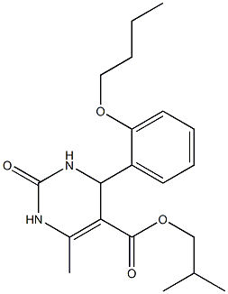 isobutyl 4-(2-butoxyphenyl)-6-methyl-2-oxo-1,2,3,4-tetrahydro-5-pyrimidinecarboxylate Struktur