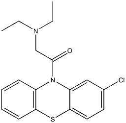 2-(2-chloro-10H-phenothiazin-10-yl)-N,N-diethyl-2-oxoethanamine Struktur