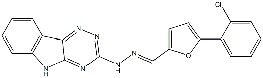 5-(2-chlorophenyl)-2-furaldehyde 5H-[1,2,4]triazino[5,6-b]indol-3-ylhydrazone Struktur