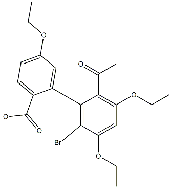 2-acetyl-6-bromo-3,5-diethoxyphenyl4-ethoxybenzoate Struktur