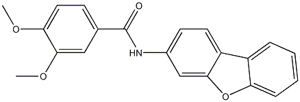 N-dibenzo[b,d]furan-3-yl-3,4-dimethoxybenzamide Struktur