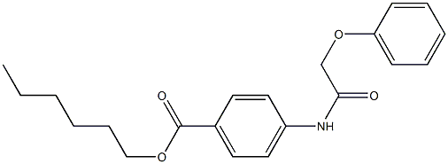 hexyl 4-[(phenoxyacetyl)amino]benzoate Struktur