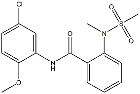 N-(5-chloro-2-methoxyphenyl)-2-[methyl(methylsulfonyl)amino]benzamide Struktur