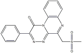 5-[(methylsulfonyl)methyl]-2-phenyl-1H-[1,2,4]triazino[4,3-a]quinoxalin-1-one Struktur