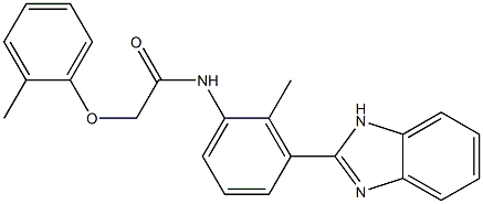 N-[3-(1H-benzimidazol-2-yl)-2-methylphenyl]-2-(2-methylphenoxy)acetamide Struktur